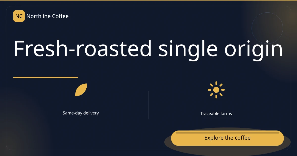 Bold Northline Coffee banner generated offline from a fictional brief